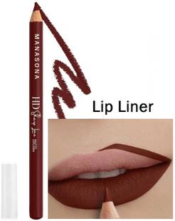 manasona Matte Lip Liner | Smooth Application, Long Lasting & Travel friendly Lip Pencil