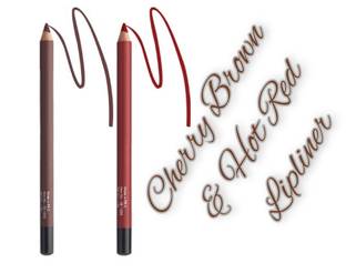 SKYBOAT BEST FILLING TOUCH WATERPROOF CHEERY BROWN & RED LIPLINER 1.8 g EACH