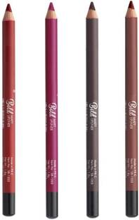 XIIAA Waterproof Bold Super Matte Lip Liner Pencil - Set of 4 Pcs, Multicolour