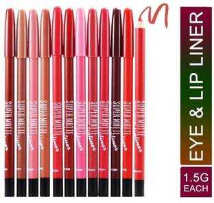 revary Set Of 12 Best Waterproof Super Matte Lip Liner Pencil, Matte Finish,