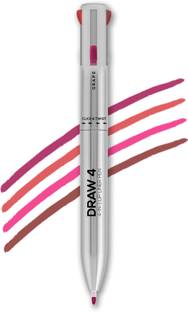 Renee Draw 4 4-IN-1 Lip Liner Pen - Four Shades In One Stick - Matte Finish Texture