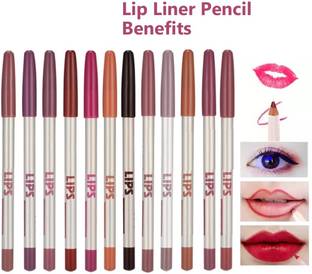 LILLYAMOR 100 % Soft Lip Liner Pencil Set | Long Lasting, Waterproof