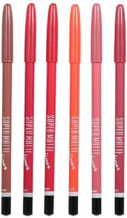 Facejewel Bold Matte True Lips Lipliner Set Multicolor Pack Of 6