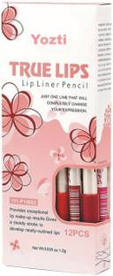 Yozti True Lips Set of 12 Creamy Lip Liner Pencils