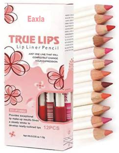 EAXLA True Lips Set of 12 Creamy Lip Liner Pencils