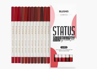 BLUSHIS Waterproof Professional Matte Lip Liner Pencil - Set of 12PCS STICKS