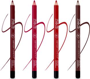 Shryoan Pretty Me Bold Lipliner & Eye Liner Pencil| Set of 4| Waterproof & Smudge Proof