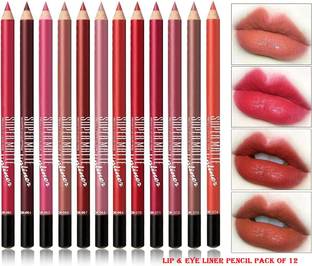 revary Matte Lip Liner Pencil Long Lasting Pigmented Formula-Pack of 12