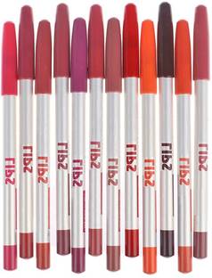 MYEONG Make Up Soft Non-Dizzy Texture Matte Lips Lipliner Set Multicolor Pack Of 12