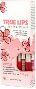 Lusty soul True Lip Liner Pencil, Natural Finish( Set Of 12)