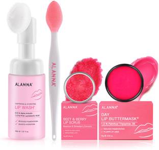 ALANNA 3-Step| Lip Brightening Kit | Cleanser, Scrub & ButterMask | For Women