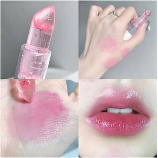 Arcanuy Korean Lip Tint Stain Glitter Flower Lipstick
