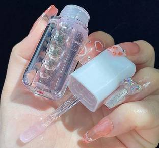 Latixmat Shimmer Plumping Lip Oil, Korean Lip Gloss Moisturizing Lip Tint