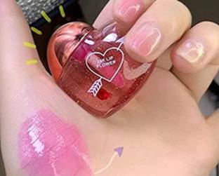 SUBIA Shimmer Plumping Lip Oil, Korean Lip Gloss Moisturizing Lip Tint Fruit