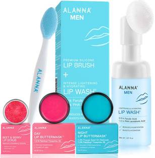 ALANNA 4-Step | Brightening Lips | Cleanser, Scrub, Balm & ButterMask | For Men