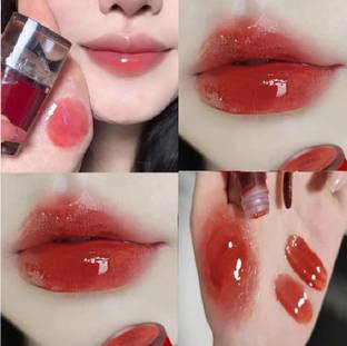 MYEONG Korean Style Hydrating Glossy Red Liquid Lip and Cheek Tint Lip Plumper