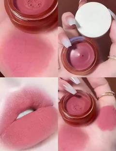 MYEONG Edgy Red Lip n Cheek Mud Tint Pink Creamy Matte Mousse