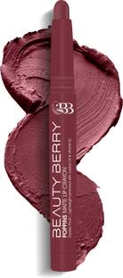 Beauty Berry Poppins Matte Lip Crayon Lipstick Enriched with Jojoba Oil & Vitamin E
