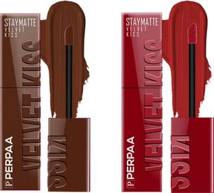 Perpaa Velvet Kiss Combo Pack 2 – Long-Lasting Waterproof Matte Lipstick | 12-Hour Stay