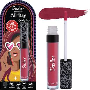 Dazller All Day Lipcolour, Ultra Intense Matte,Smudge-Proof, Lightweight,Up to 8Hrs Stay