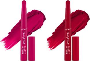 MILAP Pout It Out Lip Crayon Long lasting wear|With Jojoba & Avocado Oil|2 pc|5,16