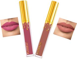 BLUSHIS Non Transfer Waterproof Longlasting Liquid Lipstick Combo Pack of 2 pc