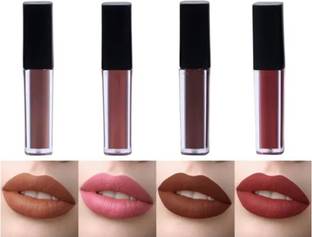 Jolli Huda Beauty Liquid Matte NUDE Edition Set Of 4 Lipstick (NUDE)