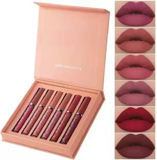 Sh.Huda andaiyan 12Pc Red & Nude Edition Liquid Matte Lip Gloss Lipstick Combo Set 12 pc