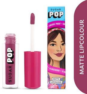 SUGAR POP Matte Lipcolour 10 Rosewood - Super Matte | Lasts 8+ hours | Non-Drying