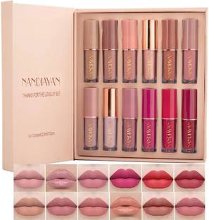 Nandiayan Velvet Matte Liquid Lipstick 12Pcs Combo Set for Women