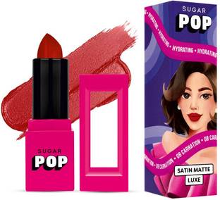 SUGAR POP Satin Matte Luxe Lipstick 08 Carnation - Long-wearing | Full Coverage
