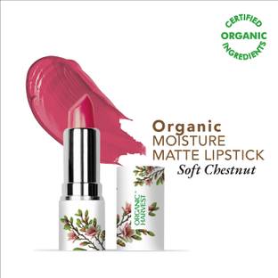 Organic Harvest Moisture Matte Lipstick - Soft Chestnut | Certified Organic Makeup, 4gm