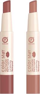 COLORS QUEEN Color Stay Long Lasting Non Transfer Creamy Matte Lipstick Combo Pack of 2