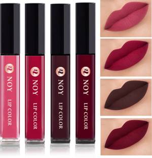NOY Super Ink Bold Lip Color Liquid Lipstick Combo Pack of 4 Pcs #NL121