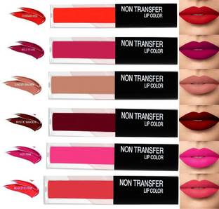 FLENGO Super stay matte ink bold lip color liquid lipstick combo pack of 6