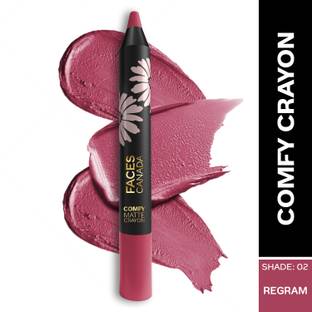 FACES CANADA Comfy Matte Lip Crayon| Creamy Texture | 8HR Long Stay| No Dryness