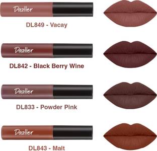 Dazller Lip Colour, Lightweight,Ultra-Intense Matte,SmudgeProof,TransferProof,8-Hrs Stay