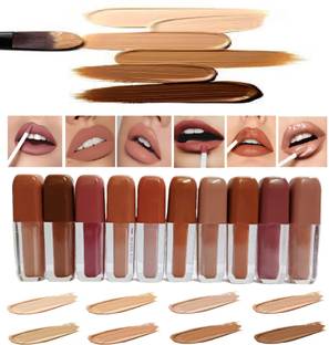 WECHARMERZ Mini Lipstick Set Mini Capsule Lipsticks 10pcs Nudes Color