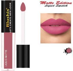 BLUSHIS High Defination Smudge proof Waterproof Long lasting Liquid matte Lipstick Non Transfer Matte Melt Mini Liquid Lip Colour Bright plum