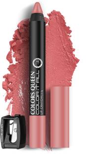 COLORS QUEEN Color It All Lip Crayon Lipstick, Long Lasting Matte Lipstick with Sharpener
