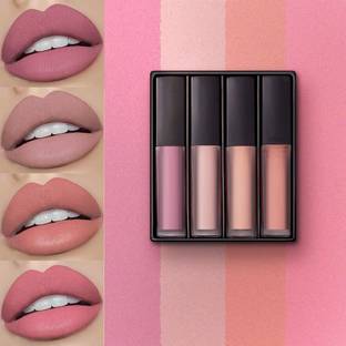 rezmay Beauty Long Lasting Waterproof Non Transfer Liquid Matte Lipstick Set of 4