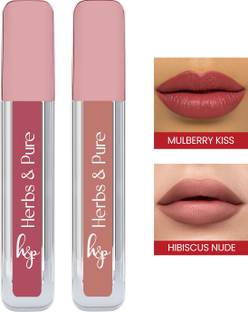 Herbs and Pure Lightweight, Hydrating & Smooth Long-Lasting Liquid Lipstick Pack of 2, 2.5