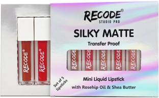recode Set of 5 Silky Matte Mini Liquid Lipsticks - 6.25 ml (1.25ml x 5)