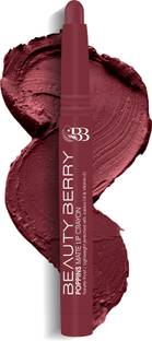 Beauty Berry Poppins Matte Lip Crayon Lipstick Enriched with Jojoba Oil & Vitamin E