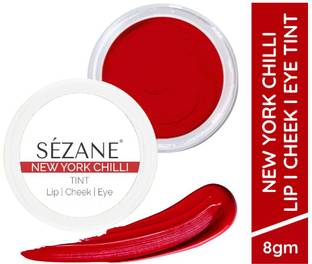 Sezane Lip Tint & Cheek Tint Balm Natural Eye Makeup, New York Chili