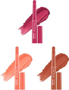 MILAP Pout It Out Lip Crayon Long lasting wear|With Jojoba & Avocado Oil|3 pc|17,15,2