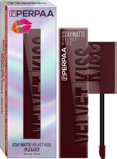 Perpaa Velvet Kiss Waterproof Matte Liquid Lipstick with 12-Hour Stay & Transfer-Proof