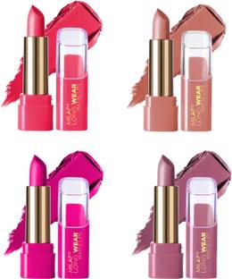 MILAP Long Wear Waterproof Matte Lipstick Smudge Proof Lipstick Combo Set of 4