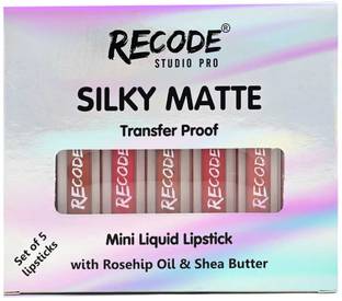 recode Set of 5 Silky Matte Mini Liquid Lipsticks - 6.25 ml (1.25ml x 5)