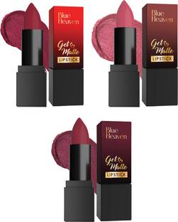 BLUE HEAVEN Getmattelipstick 4g 107R Ecom +201M Ecom + 403Pm (Set of 3)